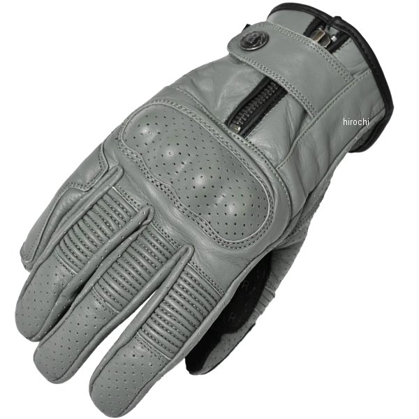 RLG2201 ライズ RIDEZ MOTO GLOVES DEFOE レザーグローブ グレー Lサイズ