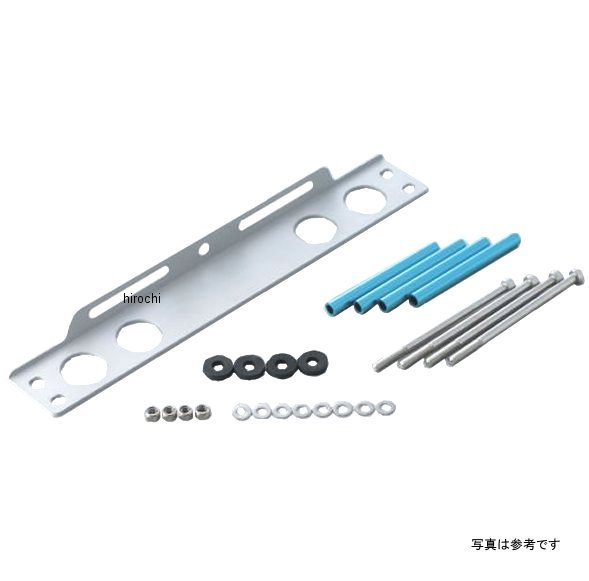 14051506 アクティブ ACTIVE ストレートオイルクーラーステーセット 補修用 4.5インチ10段 05年以前 SR500、SR400、GB250 シルバー