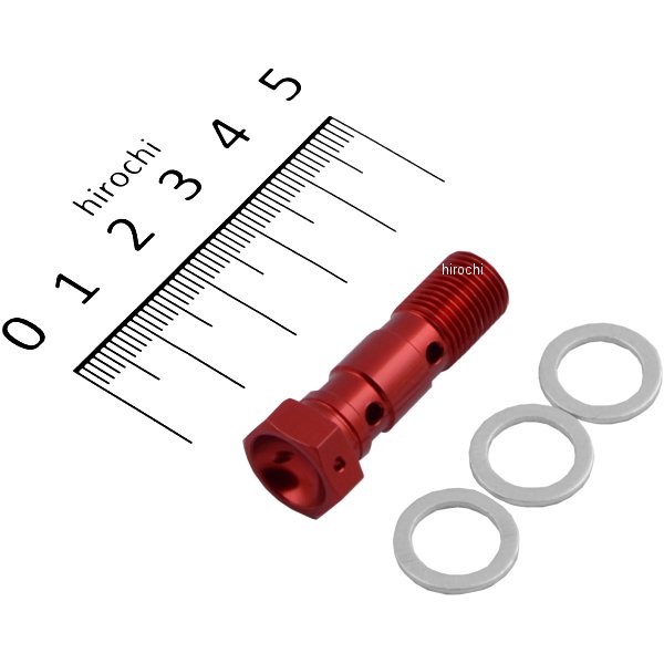 14990022 アクティブ ACTIVE バンジョーボルト P1.00W ダブル brembo対応 赤