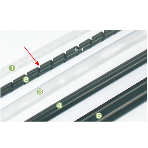 62990004 アクティブ ACTIVE スパイラルチューブ 1m 黒