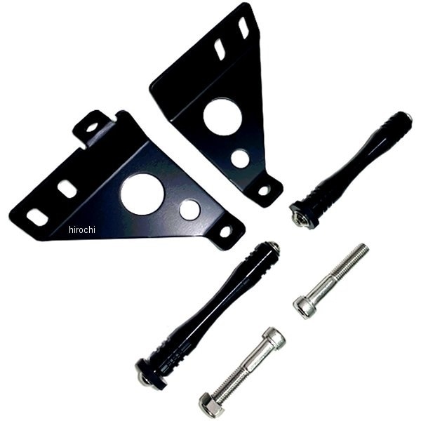 14051022B アクティブ ACTIVE ラウンドオイルクーラーステーセット 補修用パーツ 9インチ13段 全年式 CBR400F 黒