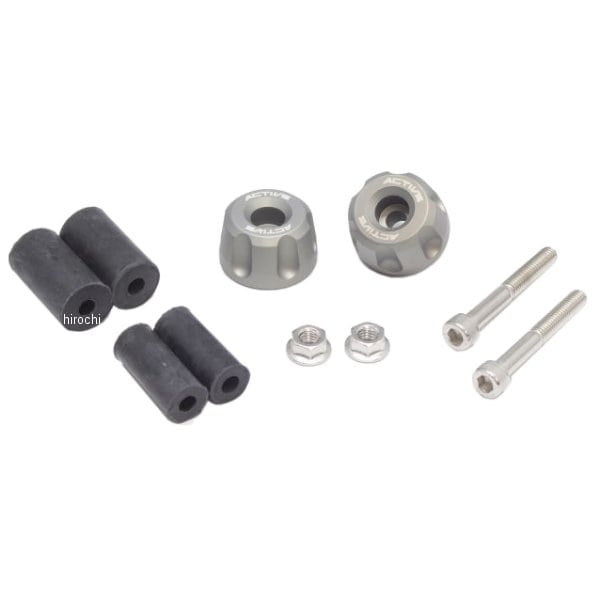 60800228M アクティブ ACTIVE アルミバーエンド リボルバー φ30-L18 マットガンメタ