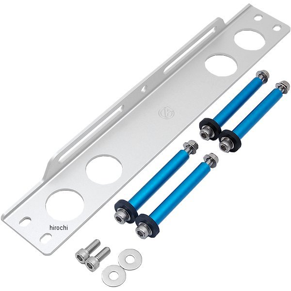 14051528 アクティブ ACTIVE ストレートオイルクーラーステーセット 補修用 9インチ10段 92年-08年 CB750 シルバー