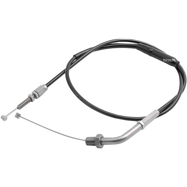 1060218 アクティブ ACTIVE スロットルワイヤー 引き側 06年-12年 ZX-10R、ニンジャ250R ステンレス/黒