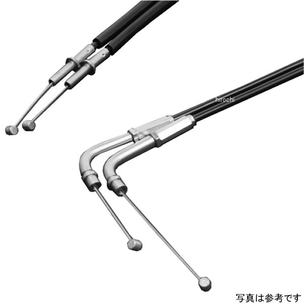 1060297 アクティブ ACTIVE スロットルワイヤー ハイスロットルキットエボ専用 引き側 12年-14年 ZX-14R ステンレス/黒