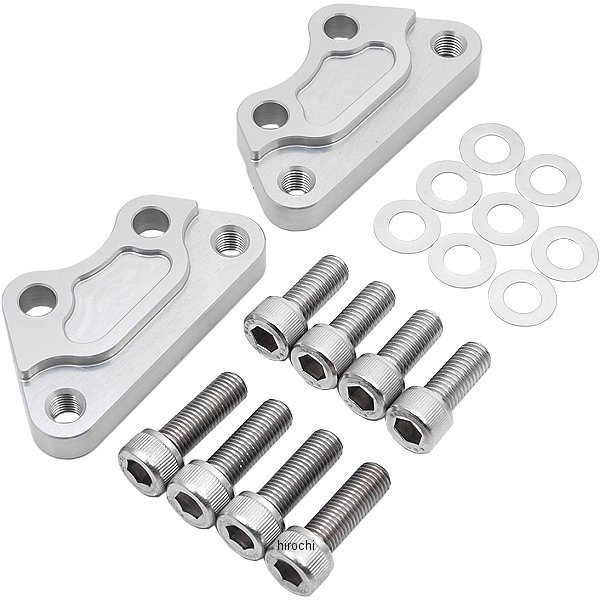 1470072S アクティブ ACTIVE フロントキャリパーサポート ブレンボ40mmピッチ&STDローター径 00年-13年 スポーツスター、ダイナ シルバー