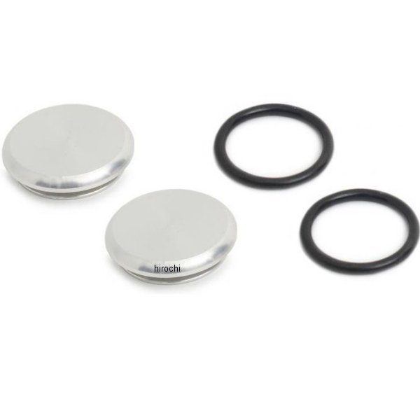 10370180 アクティブ ACTIVE フロントフォーク キャップ 08年-17年 ニンジャ250 アルミ シルバー