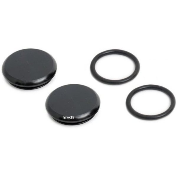 10370181 アクティブ ACTIVE フロントフォーク キャップ 08年-17年 ニンジャ250 アルミ 黒