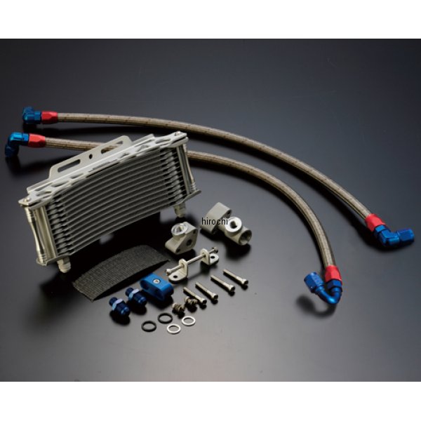 AC14047013 アクティブ オイルクーラーキット 上廻前/ラウンド #8 9-13R (耐熱ホースカバー) Z1、Z2、Z750FX-1、Z1000MK2 シルバー