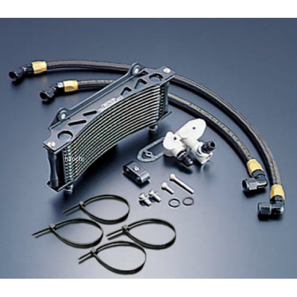 AC14035110BC ACTIVE アクティブ オイルクーラーキット サーモ対応 サイド廻し/ラウンド #8 9-10R 93年 GSX1100S ブラック仕様