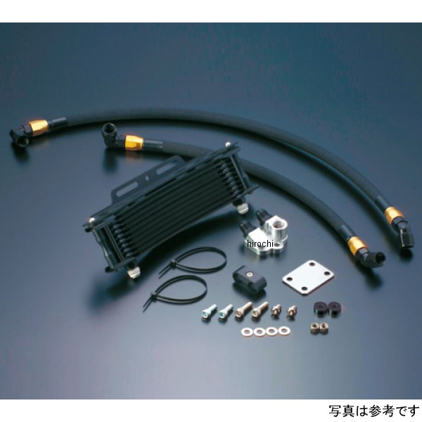 AC14037310BC ACTIVE アクティブ オイルクーラーキット サーモ対応 サイド廻し/ラウンド #8 9-10R Z1000R、Z1000J ブラック仕様