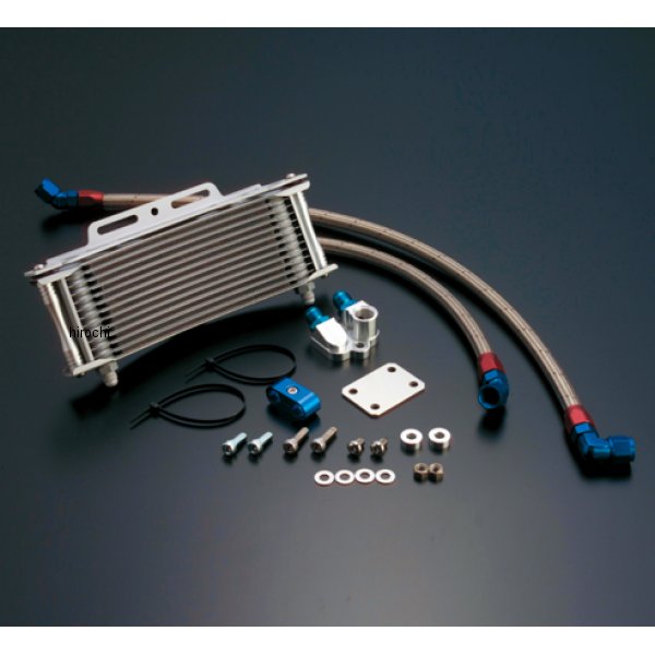 AC14037313C ACTIVE アクティブ オイルクーラーキット サーモ対応 サイド廻し/ラウンド #8 9-13R Z1000R、Z1000J シルバー