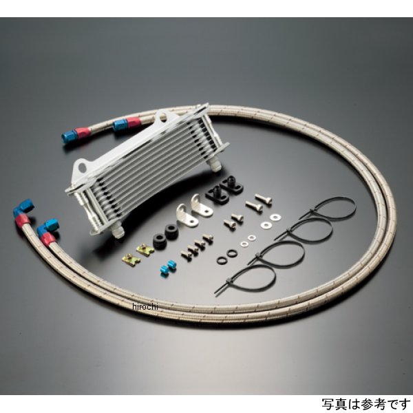 AC14038720C ACTIVE アクティブ オイルクーラーキット サーモ対応 サイド廻し/ラウンド #6 9-10R 83年-85年 GPZ750、GPZ750F シルバー