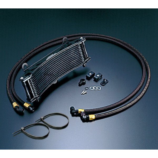 AC14048413BC アクティブ オイルクーラーキット サーモ対応 サイド廻し/ラウンド#6 11-13R ゼファー1100、ゼファー1100RS ブラック仕様