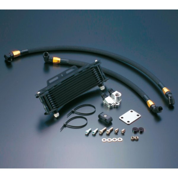 AC14037313BC ACTIVE アクティブ オイルクーラーキット サーモ対応 サイド廻し/ラウンド #8 9-13R  Z1000R、Z1000J ブラック仕様
