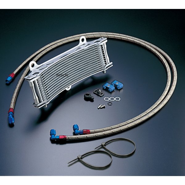 AC14048413C アクティブ オイルクーラーキット サーモ対応 サイド廻し/ラウンド #6 11-13R ゼファー1100、ゼファー1100RS シルバー