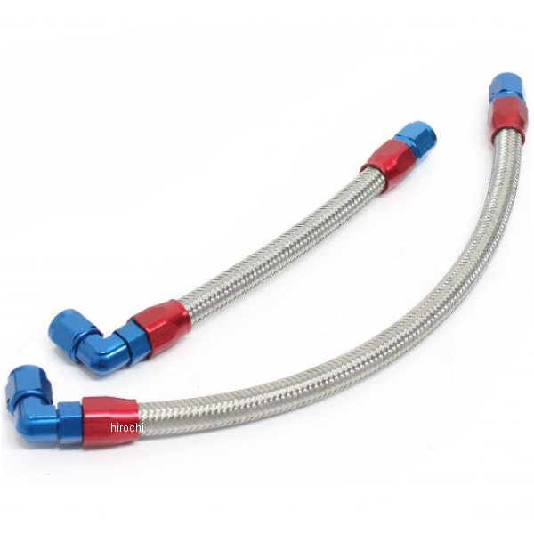 AC14053202 ACTIVE アクティブ オイルクーラーホースセット ストレート #6 4.5-7R 2-3型 SRX400、1-3型 SRX600 シルバー