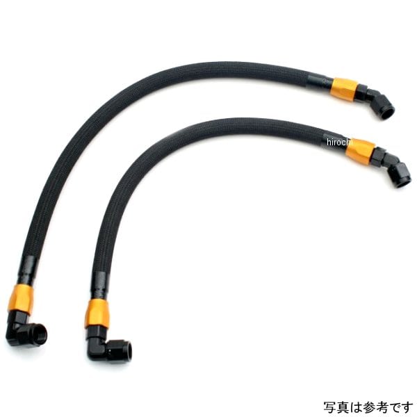 AC14057238B アクティブ オイルクーラーホースセット ラウンド #6 9-13R ゼファー400、ゼファーX、ゼファー750、ZR-7 ブラック仕様