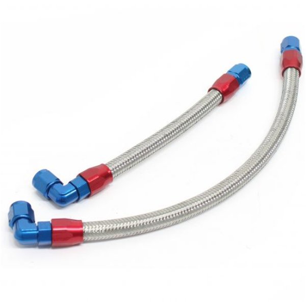 AC14057205 ACTIVE アクティブ オイルクーラーホースセット ストレート #6 9-10/9-13R共通  GPZ750R、GPZ900R シルバー