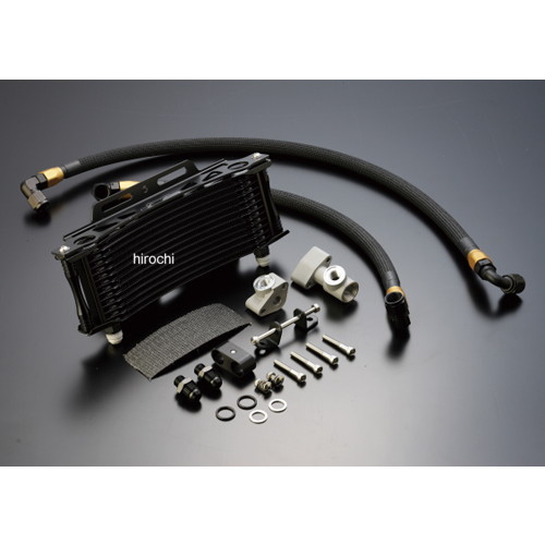 AC14047213B アクティブ ACTIVE ラウンドオイルクーラーキット 上廻前 #6 9-13R カワサキ Z1/Z2 ブラック/ブラックホース