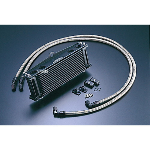 AC14067610BC アクティブ ACTIVE ストレートオイルクーラーキット サイド廻し #6 9-10R サーモ対応 カワサキ ZEPHYR400/X ブラック