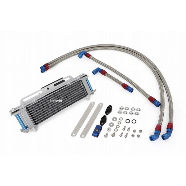 AC14067613C アクティブ ACTIVE ストレートオイルクーラーキット サイド廻し #6 9-13R サーモ対応 カワサキ ZEPHYR400/X シルバー
