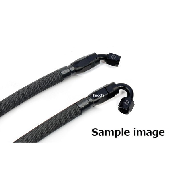AC14057270BC アクティブ ACTIVE ラウンドオイルクーラーホースセット サイド廻し #6 9-13R サーモ対応 カワサキ ZEPHYR400/X ブラック
