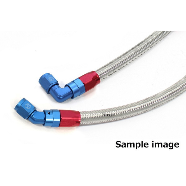 AC14057271 アクティブ ACTIVE ストレートオイルクーラーホースセット サイド廻し #6 9-10/9-13R カワサキ ZEPHYR400/X シルバー