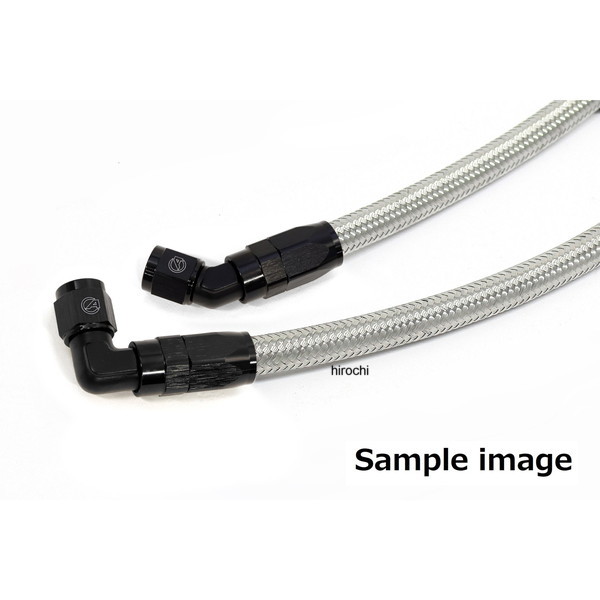AC14057271B アクティブ ACTIVE ストレートオイルクーラーホースセット サイド廻し #6 9-10/9-13R カワサキ ZEPHYR400/X ブラック