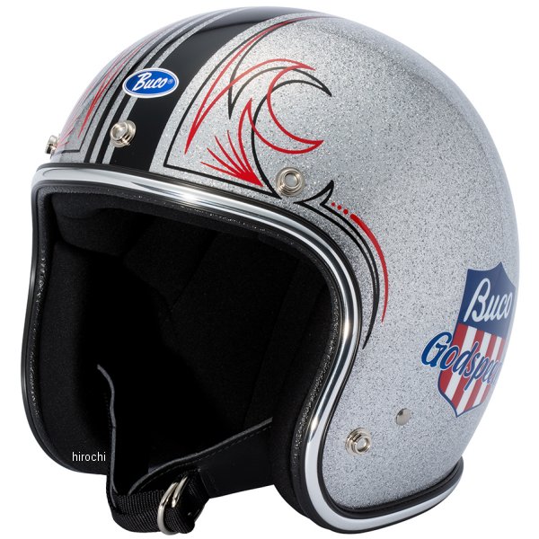 0107BBCGS083 ブコ BUCO ジェットヘルメット ベビーブコ ゴッドスピード シルバーフレーク SMサイズ