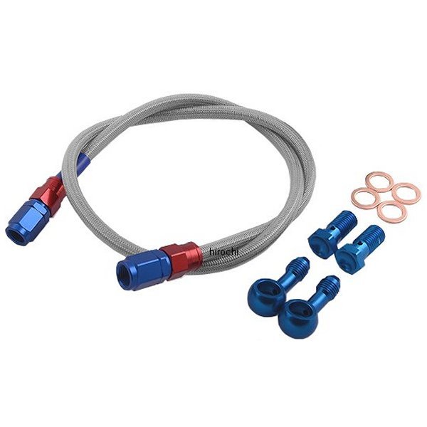 SAF155 スウェッジライン SWAGE-LINE フロント ブレーキホースキット 03年-07年 ホーネット250 赤/青 クリア