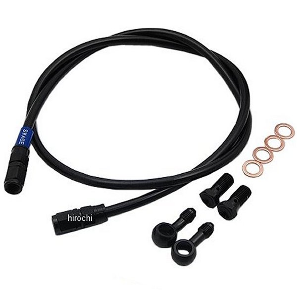 BAFB685 スウェッジライン SWAGE-LINE フロント ブレーキホースキット 97年-07年 スーパーシェルパ 黒 スモーク