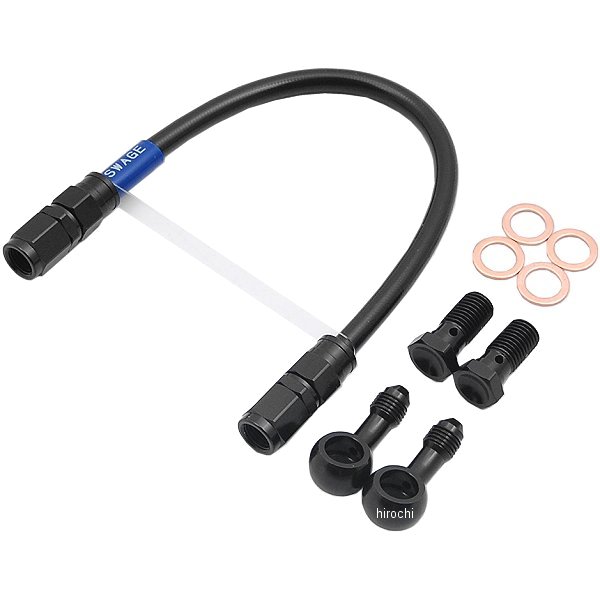 BARB685 スウェッジライン SWAGE-LINE リア ブレーキホースキット 97年-07年 スーパーシェルパ 黒 スモーク