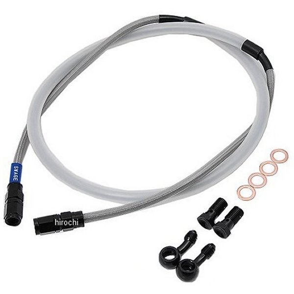 BAF263 スウェッジライン SWAGE-LINE フロント ブレーキホースキット 93年-97年 TT250R 黒 クリア