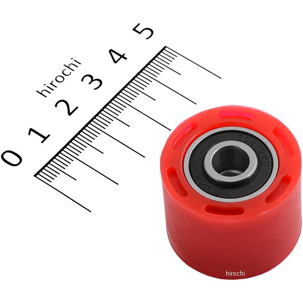 D47-41-343 ディーアールシー DRC チェーンローラー S 32mm 赤 1個入り