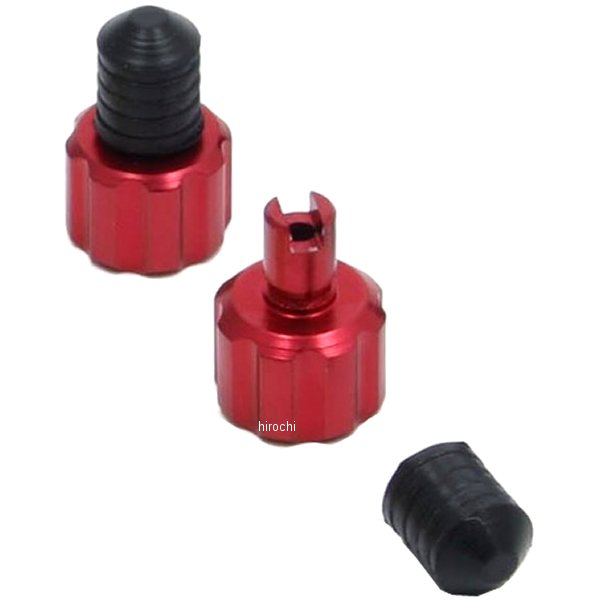 D58-05-106 ディーアールシー DRC 虫回し付きバルブキャップ 赤 2個入り