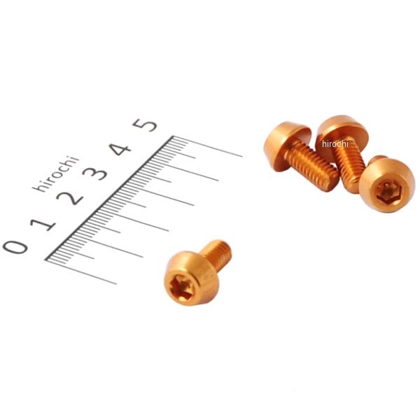 D58-52-312 ディーアールシー DRC アルミテーパーボルト M6x12mm 4個入り ゴールド