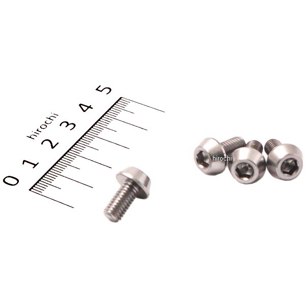 D58-52-412 ディーアールシー DRC アルミテーパーボルト M6x12mm 4個入り チタン