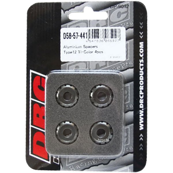 D58-57-441 ディーアールシー DRC アルミスペーサー φ18 M6用 タイプ12 4個入り チタン