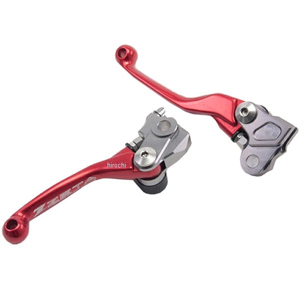 ZE44-1103 ジータ ZETA ピボットレバーセット FP 01年-12年 スズキ、カワサキ 3フィンガー レーサー用 赤