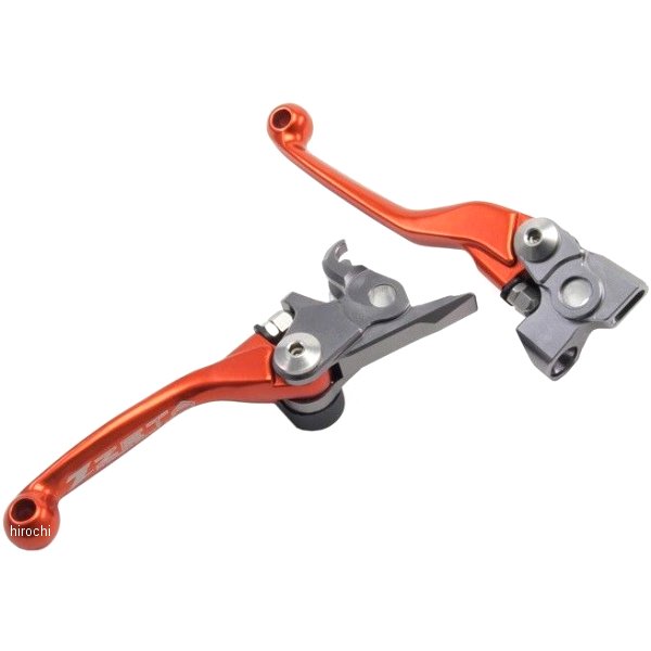 ZE44-4127 ジータ ZETA ピボットレバーセット FP 14年以降 KTM、ハスクバーナ 3フィンガー オレンジ