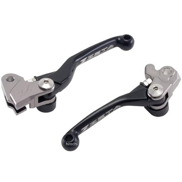 ZE44-1101 ジータ ZETA ピボットレバーセット FP 01年-12年 スズキ、カワサキ 3フィンガー レーサー用 黒