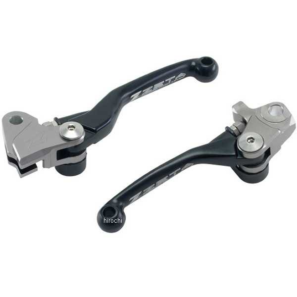 ZE44-1111 ジータ ZETA ピボットレバーセット FP 07年以降 ヤマハ、カワサキ 3フィンガー 黒