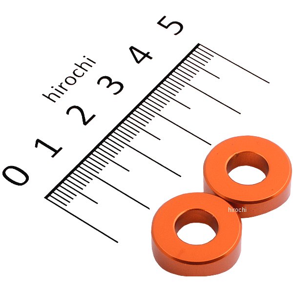 D58-01-107 ディーアールシー DRC アルミリムロックスペーサー オレンジ 2個入り