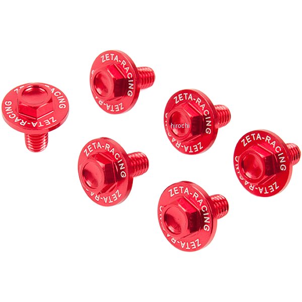 ZE88-9302 ジータ ZETA フォークガードボルトセット 08年-15年 RM-Z450、RM-Z250、RMX450Z 赤