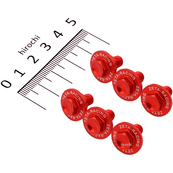ZE88-9112 ジータ ZETA フォークガードボルトセット 97年-15年 ホンダ 赤
