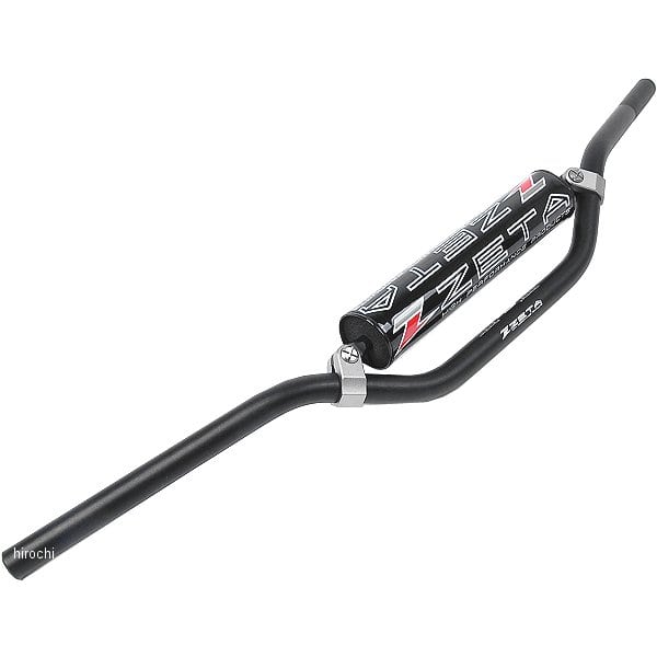 ZE09-6451 ジータ ZETA CXハンドルバー ホンダ、スズキ、カワサキ 黒 Dual Sport-Medium