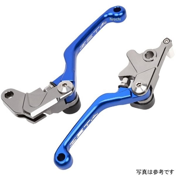 ZE44-6012 ジータ ZETA ピボットレバーセット CP 08年-17年 カワサキ 3フィンガー 青