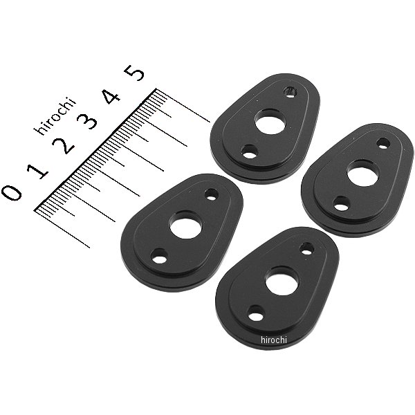 D45-59-953 ディーアールシー DRC フラッシャーホルダープレート CNC 02年以降 ヤマハ、カワサキ 2セット 黒