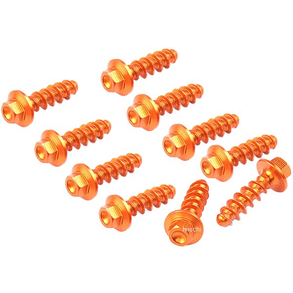 ZE88-5893 ジータ ZETA 外装アルミボルトキット KTM タッピングスクリューセット オレンジ 10本入り